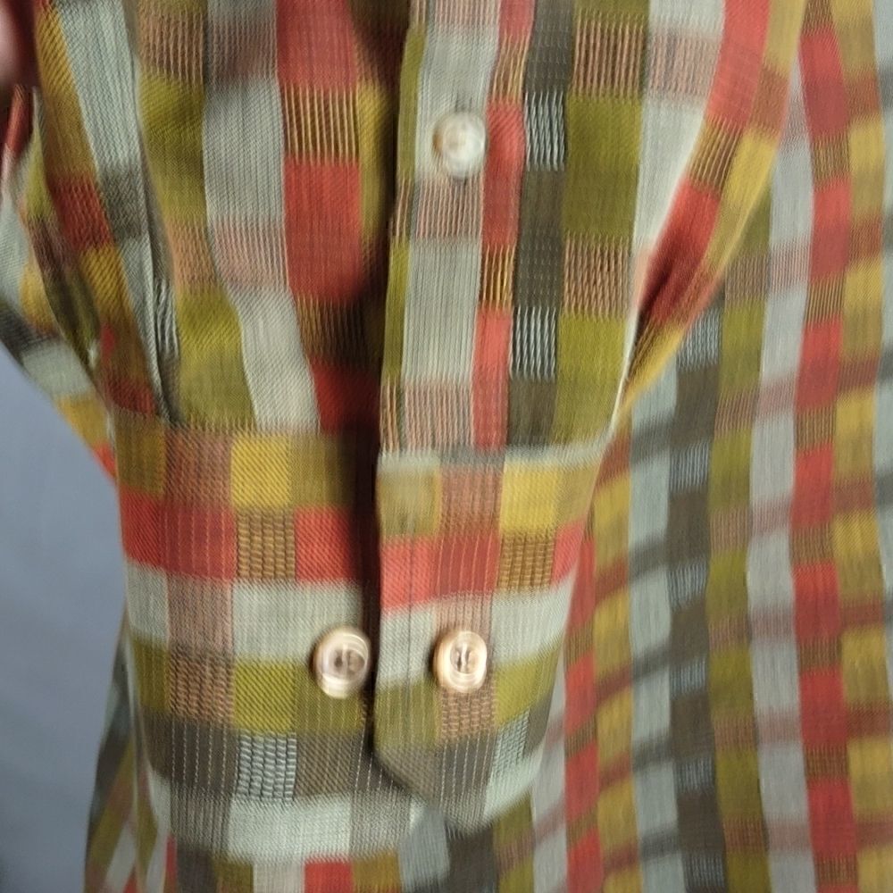 Norm Thompson Fall Color Check Shirt - Picture 4 of 6